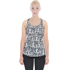 Sketchy Monster Insect Drawing Motif Pattern Piece Up Tank Top by dflcprintsclothing