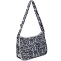 Sketchy Monster Insect Drawing Motif Pattern Zip Up Shoulder Bag View1