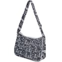 Sketchy Monster Insect Drawing Motif Pattern Zip Up Shoulder Bag View2