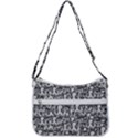 Sketchy Monster Insect Drawing Motif Pattern Zip Up Shoulder Bag View3