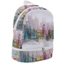 Drawing-watercolor-painting-city Zip Bottom Backpack View2