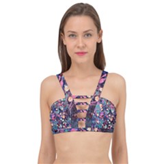 Splodge Cage Up Bikini Top by Hayleyboop