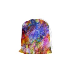 Abstract Colorful Artwork Art Drawstring Pouch (small) by artworkshop