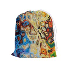Colorful Structure Drawstring Pouch (xl) by artworkshop