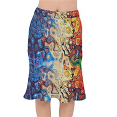 Colorful Structure Short Mermaid Skirt by artworkshop