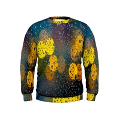 Raindrops Water Kids  Sweatshirt by artworkshop