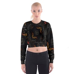Abstract-animated-ornament-background-fractal-art- Cropped Sweatshirt by Jancukart