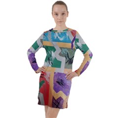 Order In Chaos Long Sleeve Hoodie Dress by Hayleyboop