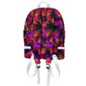 Squares Motif Geometric Pattern Zip Bottom Backpack View3