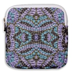 Pastels Repeats Mini Square Pouch by kaleidomarblingart