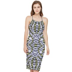 Acid Green Repeats I Bodycon Cross Back Summer Dress by kaleidomarblingart