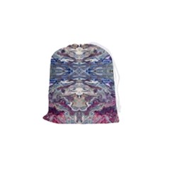 Abstract Pouring Drawstring Pouch (small) by kaleidomarblingart