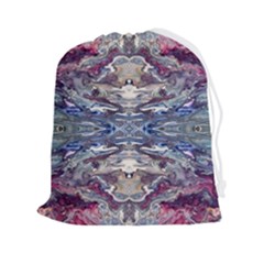 Abstract Pouring Drawstring Pouch (2xl) by kaleidomarblingart