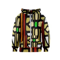 Abstract-0001 Kids  Zipper Hoodie by nate14shop