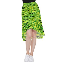 Abstract Pattern Geometric Backgrounds Frill Hi Low Chiffon Skirt by Eskimos