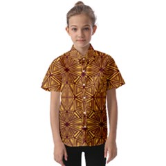 Abstract Pattern Geometric Backgrounds Kids  Short Sleeve Shirt by Eskimos