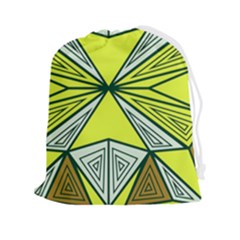 Abstract Pattern Geometric Backgrounds  Drawstring Pouch (2xl) by Eskimos