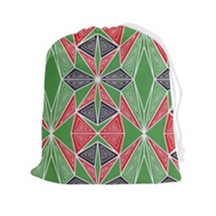 Abstract Pattern Geometric Backgrounds  Drawstring Pouch (2xl) by Eskimos