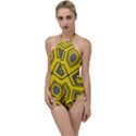Abstract pattern geometric backgrounds Go with the Flow One Piece Swimsuit View1