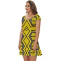 Abstract pattern geometric backgrounds Short Sleeve Tiered Mini Dress View2