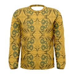 Folk Flowers Print Floral Pattern Ethnic Art Men s Long Sleeve Tee by Eskimos