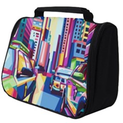 City-street-car-road-architecture Full Print Travel Pouch (big) by Jancukart
