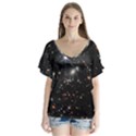 James Webb Space Telescope Deep Field V-Neck Flutter Sleeve Top View1