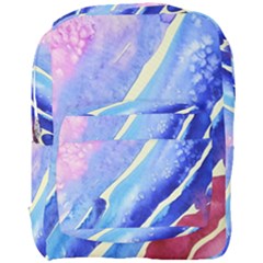 Painting-abstract-blue-pink-spots Full Print Backpack by Jancukart