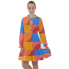 Geometric Series  All Frills Chiffon Dress by Sobalvarro