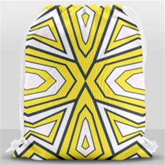 Abstract Pattern Geometric Backgrounds  Drawstring Bag (large) by Eskimos