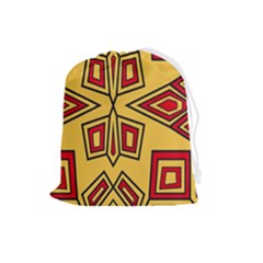 Abstract Pattern Geometric Backgrounds Drawstring Pouch (large) by Eskimos