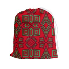 Abstract Pattern Geometric Backgrounds Drawstring Pouch (2xl) by Eskimos