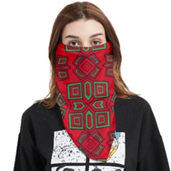 Abstract Pattern Geometric Backgrounds Face Covering Bandana (triangle) by Eskimos