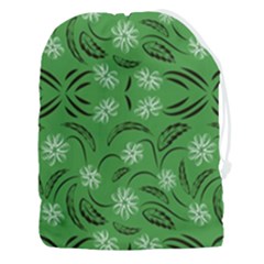 Folk Flowers Print Floral Pattern Ethnic Art Drawstring Pouch (3xl) by Eskimos