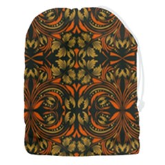 Folk Flowers Print Floral Pattern Ethnic Art Drawstring Pouch (3xl) by Eskimos