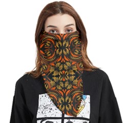 Folk Flowers Print Floral Pattern Ethnic Art Face Covering Bandana (triangle) by Eskimos