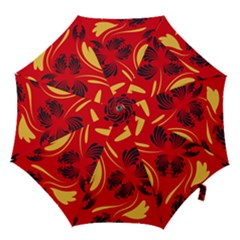 Folk Flowers Print Floral Pattern Ethnic Art Hook Handle Umbrellas (small) by Eskimos