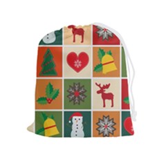 Christmas-pattern Drawstring Pouch (xl) by nate14shop