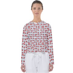 Spanish Love Phrase Motif Pattern Women s Slouchy Sweat by dflcprintsclothing