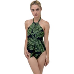  Leaves  Go With The Flow One Piece Swimsuit by artworkshop