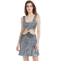 Ice Frost Crystals Velvet Cutout Dress by artworkshop