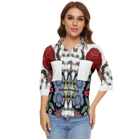 Im Fourth Dimension Colour 1 Women s Quarter Sleeve Pocket Shirt by imanmulyana