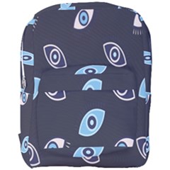 Eyes Evil Eye Blue Pattern Design Full Print Backpack by artworkshop