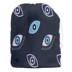 Eyes Evil Eye Blue Pattern Design Drawstring Pouch (3xl) by artworkshop