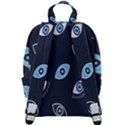 Eyes Evil Eye Blue Pattern Design Zip Up Backpack View3