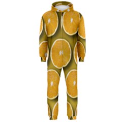 Oranges Slices  Pattern Hooded Jumpsuit (men) by artworkshop