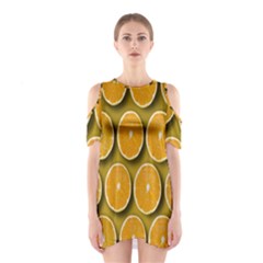 Oranges Slices  Pattern Shoulder Cutout One Piece Dress by artworkshop