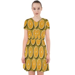 Oranges Slices  Pattern Adorable In Chiffon Dress by artworkshop