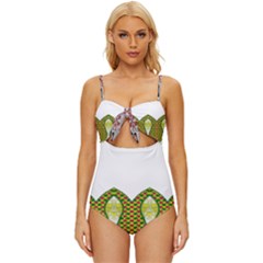 Im Fourth Dimension Colour 5 Knot Front One-piece Swimsuit by imanmulyana