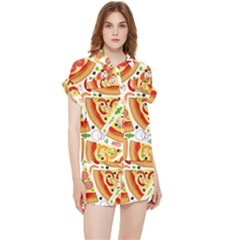 Pizza Love Chiffon Lounge Set by designsbymallika